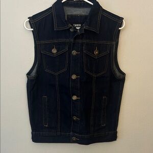 Carbon Men's Dark Blue Denim Vest